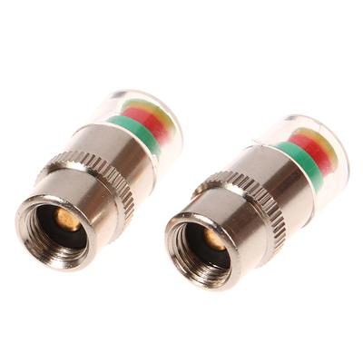 2/4 Piezas Indicador de Presión de Neumáticos de Coche Detección de Válvula Externa Tipo Universal Alerta Monitorización Tapa de Válvula Sensor