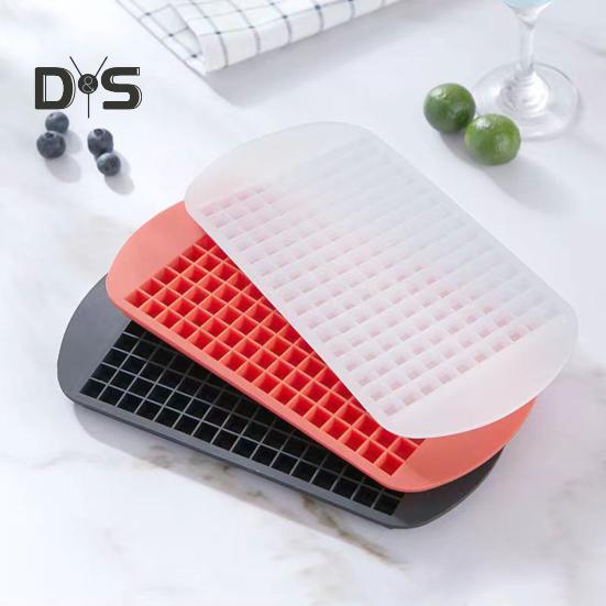 Mini silikonové formičky na ledové kostky 160 dutin Formičky na led bez BPA Snadné vyjímání Opakovaně použitelné Výrobník malých ledových kostek na whisky koktejly nápoje kávu