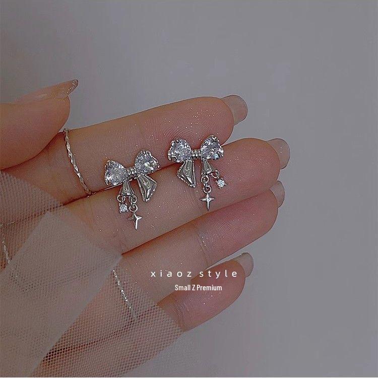 Trendy Five-Pointed Star Zircon Ear Studs: Personalized Sweet & Cool Style, Ideal for Travel