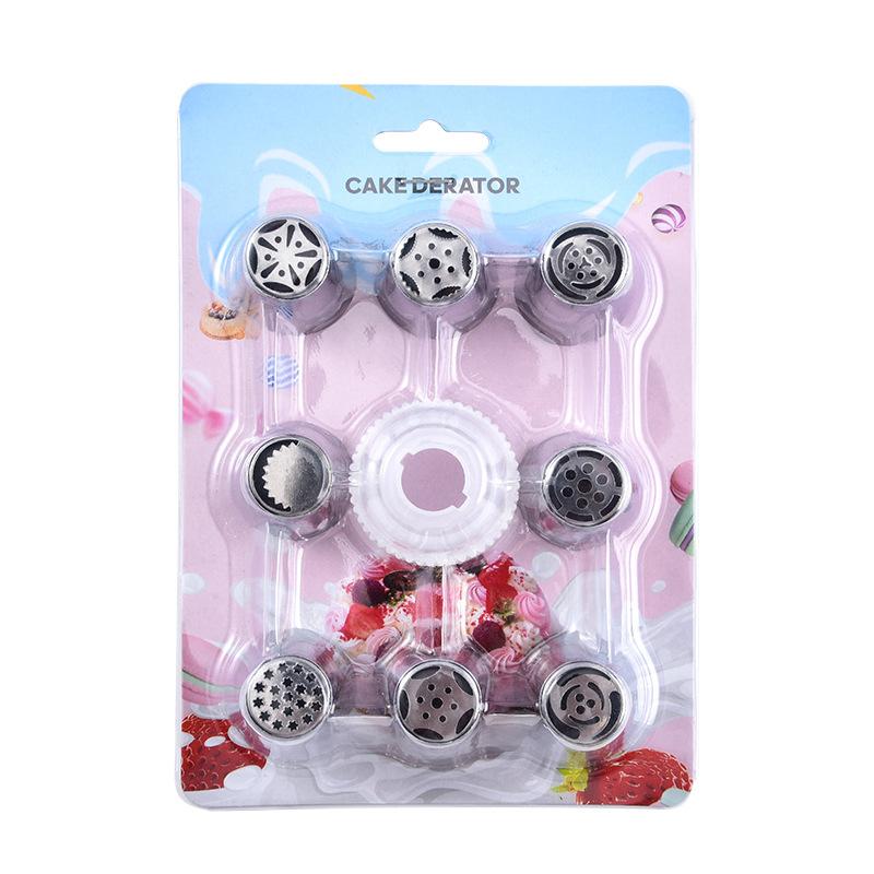 Large Pastry Tips Set Russian Baking Nozzles Cookie Decorating Tools with Rose Head And Mouth for Cake Decoration