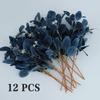 2Pcs Blue Silk Artificial Eucalyptus Stems Greenery Flower Decoration Wedding Party Home Flower Arrangement Vases Decoration