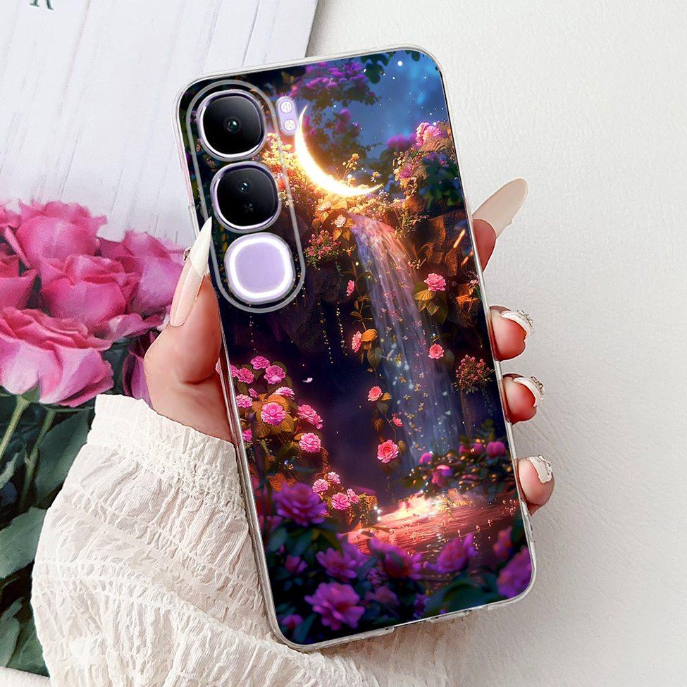 For Vivo V40 Lite 5G IDN Case V2417 Clear Cute Cat Fashion Butterfly Love Painted Soft Phone Case For Vivo V40 Lite 4G IDN Cover