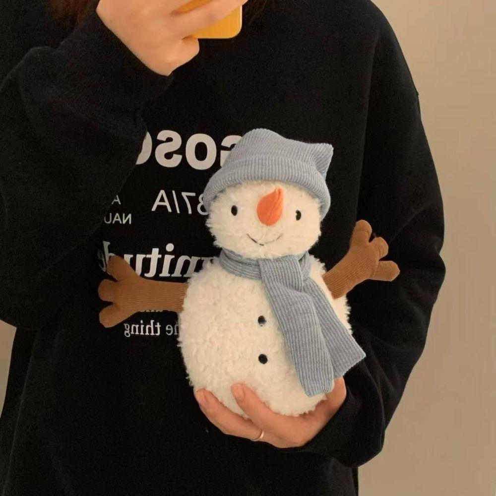 

Soft Christmas Plush Toy with Scarf and Hat Snowman Stuffed Doll Party Favors