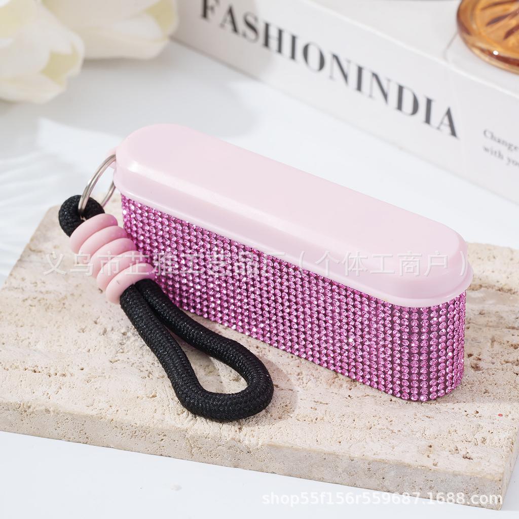 Diamond-encrusted medicine box Portable carry-on small medicine packing box 7 days a week Medicine box compartment storage box