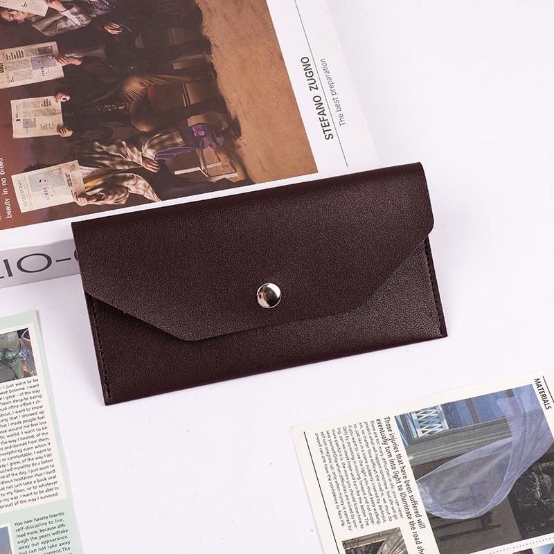 

Кошелек-конверт из ПУ кожи, кошелек-конверт для наличных, классический модный женский кошелек, держатель для визиток, подарок, роскошный зажим для денег