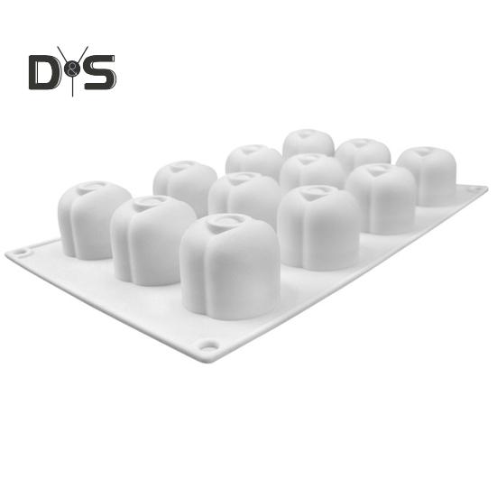 Silikonová dortová forma Vícekomorový design Forma ve tvaru třešně Měkká nepřilnavá forma na pečení do kuchyně