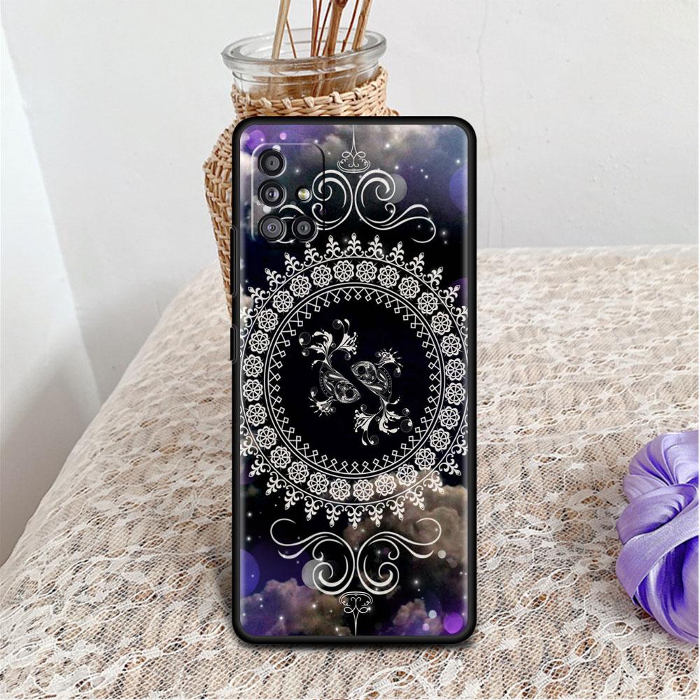Case For Samsung Galaxy A52 A12 A51 A32 A71 A21s A22 A11 A02s A03 A23 A13 A53 A41 A31 A72 Phone Cover Mandala 12 Constellations