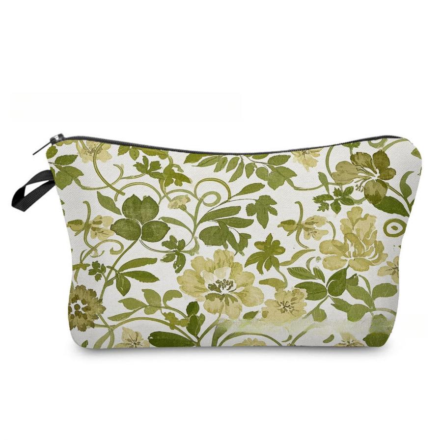 Damen Blume Muster Kosmetiktasche Toilettenartikel Organizer Reise Aufbewahrungskoffer 6971 KTB