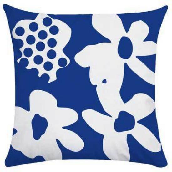 Nordic Pillow Ins Light Luxury Style Pillow Case Retro Art Abstract Blue Pillow Flower Sofa Backrest