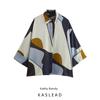 Kaslead New Arrival Women's Fashion Style Fashion Minimalist Silk Satin Texture Print Shirt 2480124