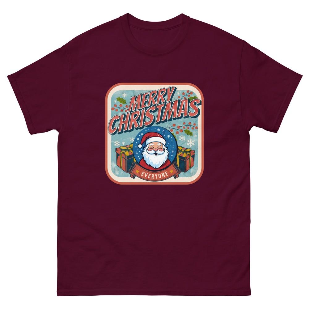 

Retro Merry Christmas: Santa Smiles T-Shirt XL