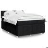 VidaXL Sommier à lattes de lit avec matelas Noir 140x200 cm Tissu 3287100