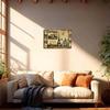 Wall Art Decor Metal Sign Vintage Paris Wall Art with Funny Retro Design for Living Room Bar Garage Home Decor