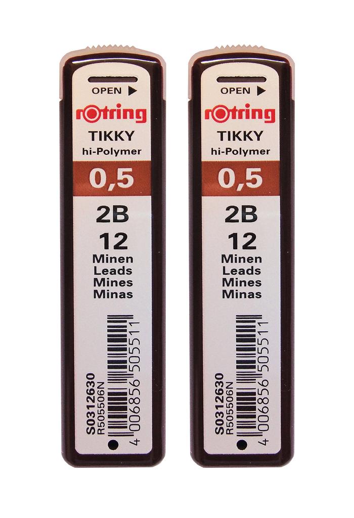 Rotring Tikky mechanical pencil refill 2B 12 pieces 0.5mm