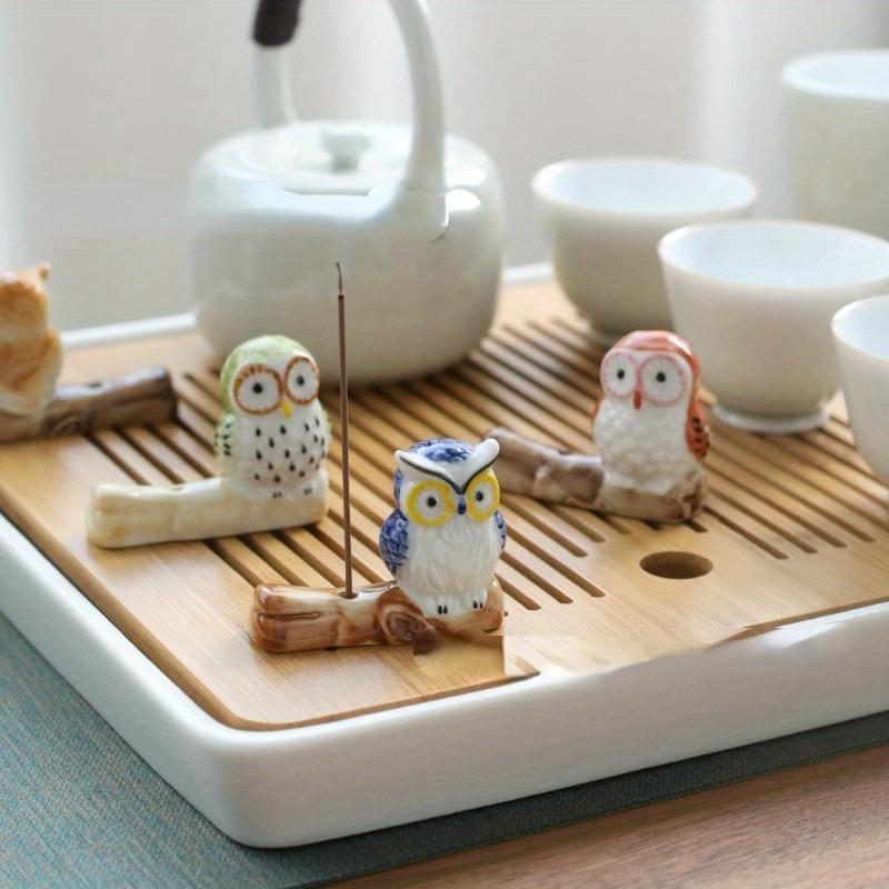 Japonský obchod Soví pták Nitní kadidelnice Kadidelnice Vložená Keramické Krásné ozdoby Kreativní bytové doplňky