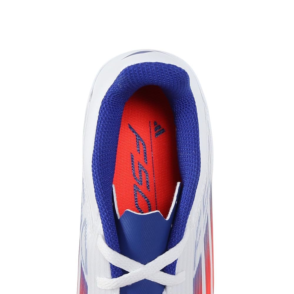 Adidas F50 Club IN Futsal Unisex Footwear Blue Size Cm Shoes, Adult, NIR10, White/Solar Red/Lucid (JH7242), 28.0
