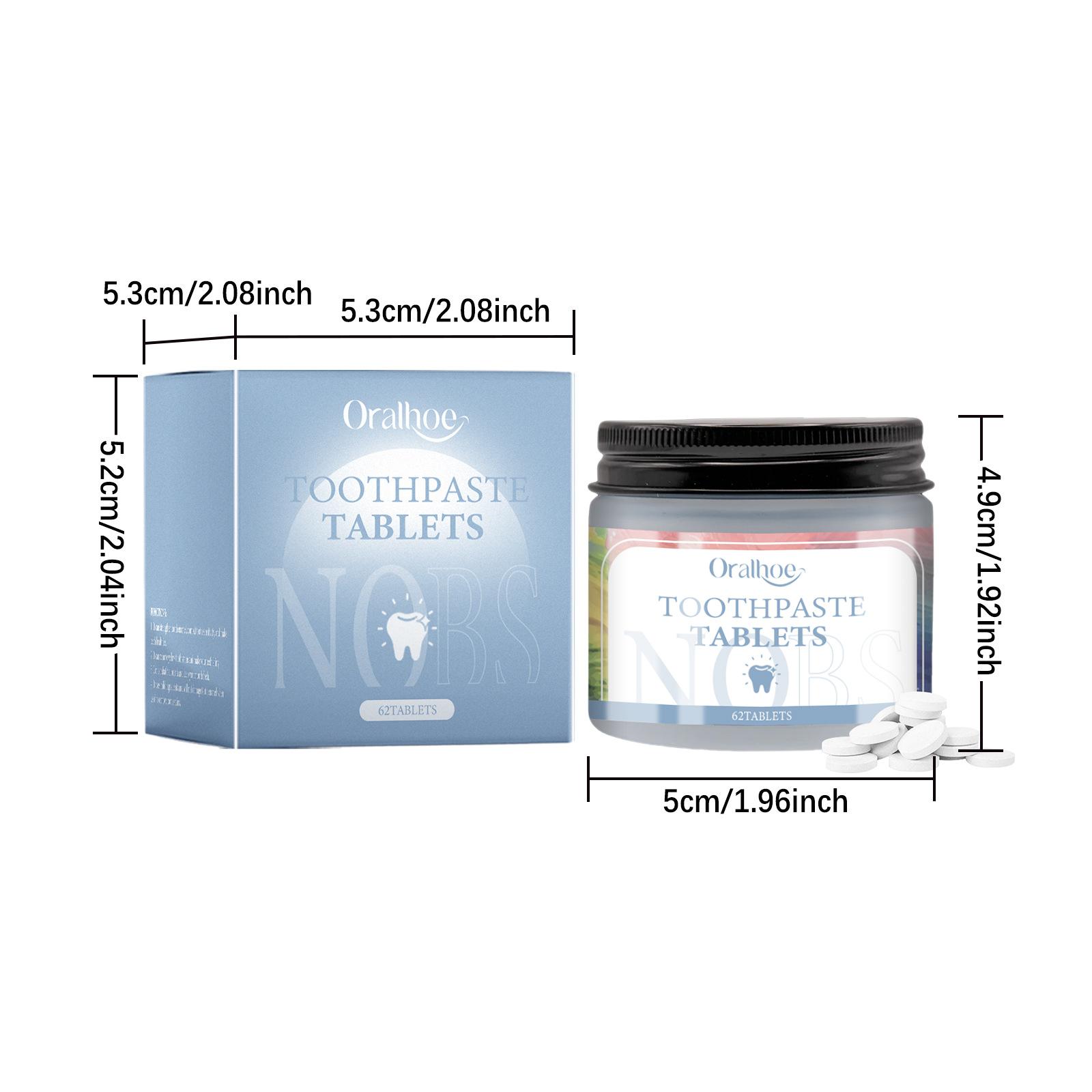 

Таблетки зубной пасты. Мягкие ингредиенты для чистки зубов и удаления пятен. Защитите зубную эмаль. Таблетки зубной пасты для ухода за полостью рта. 1PC