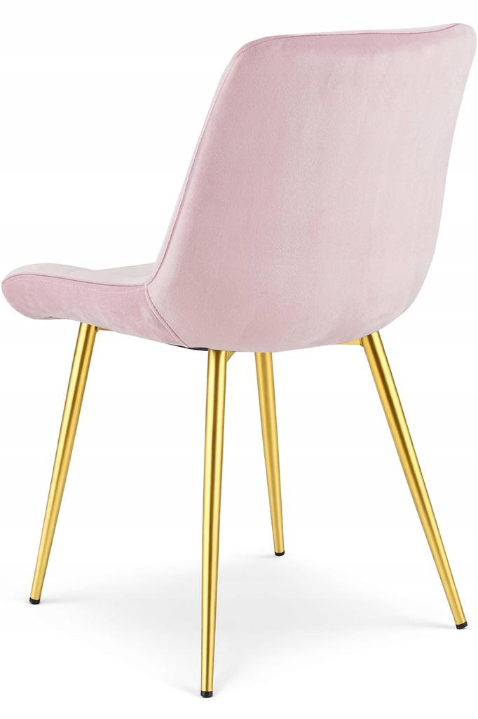 BERA Chair - Light Pink Velvet / Gold Legs X 1