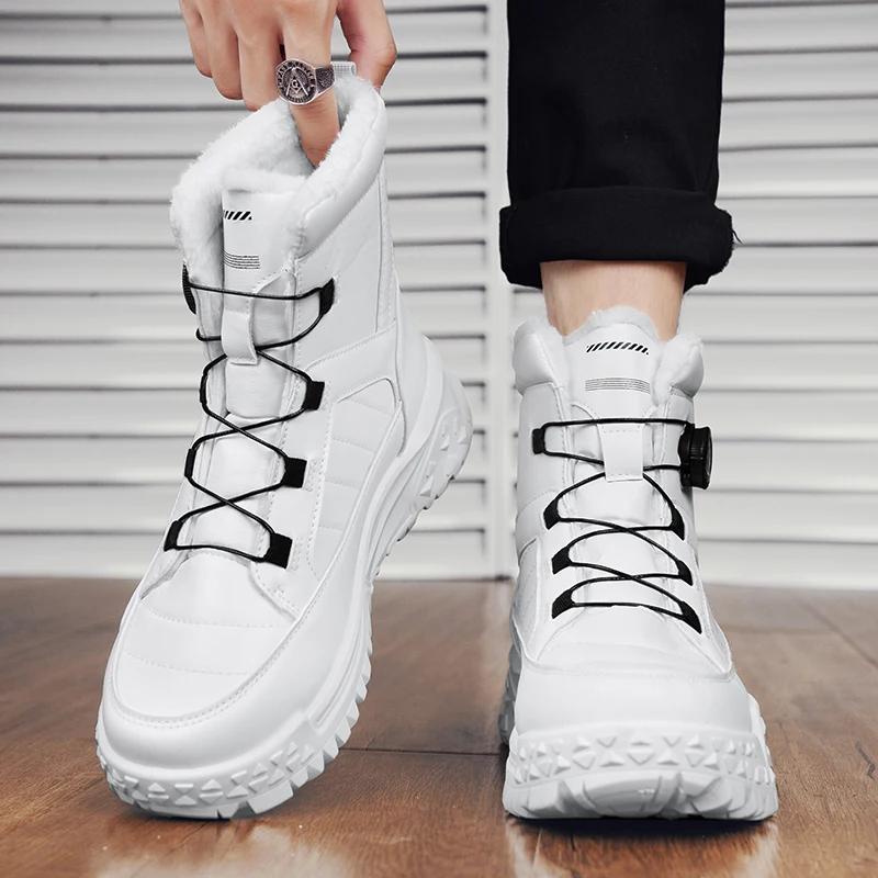 Botines Suela Gruesa Botas de Invierno para Hombre Zapatillas de Hombre Calzado para Hombre Antideslizante Resistente al Desgaste de Caña Alta Deportivo y de Ocio