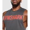 Gymshark Zbiornik Impact Drop Arm Onyx Grey A6a5x Gb7n