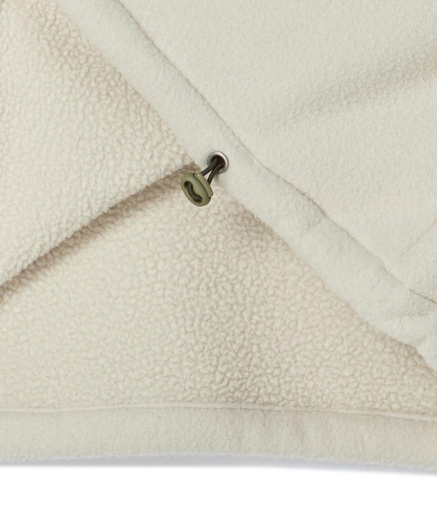 Beyond Closet [Collection Line] Retro Pop Detail Half Zip-Up Vest Ivory