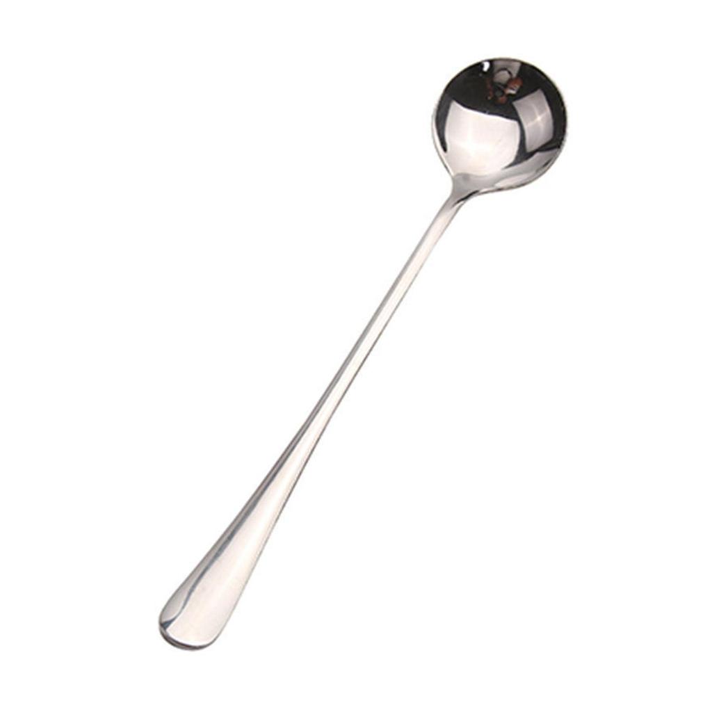 Stainless Steel Coffee Spoon, Creative Long Handle Dessert, Scoop, Tool Tableware Teaspoon, Mini Kitchen Spoons, Ice Snack