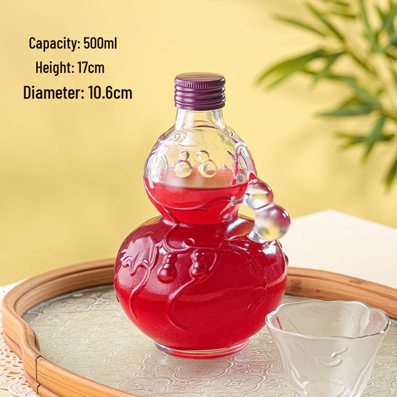 Fruit Wine, Milk Tea, Coffee, Gourd Health Wine Glass Bottle Ornament