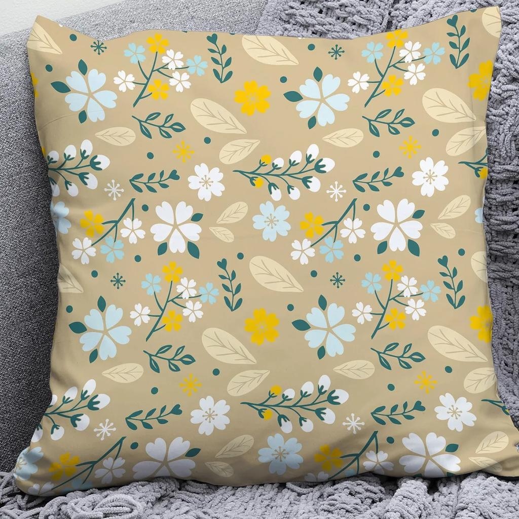 Colorful Flower Print Pillowcase Car Ornaments Office Living Room Home Pillowcase
