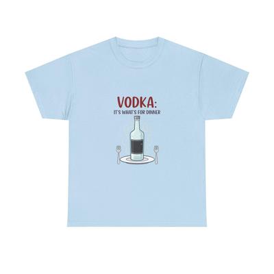 T-shirt Unisexe Humoristique Dîner Vodka, Vêtements Drôles pour Boire