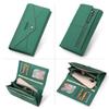 Humerpaul The First Layer of Cowhide Ladies Clutch, Large-capacity RFID Anti-theft Swipe Multi-card Wallet with Photo Window