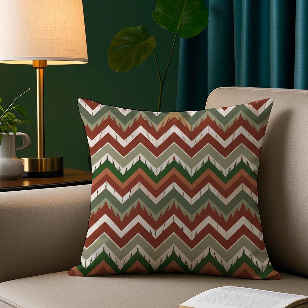 Abstract Pattern Pillow Case Plush Fabric Soft Pillowcase Double Sided Print Sofa Cushion Cover Throw