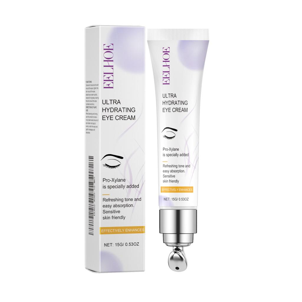 Crème Yeux Hydratante pour Cernes, Poches & Ridules, Hydratante Raffermissante, Soin Doux pour la Peau