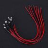 50Pcs Diode Wired Luminous Round Head Highlight Straight Plug LED Beads 12V 3mm LED Diode Wired