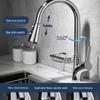 Hanyu Brass Pull-out Kitchen Faucet with Storage Rack