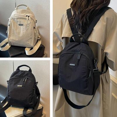 Fashion Oxford Cloth Backpack Large Capacity Commuting Travel Backpack Lightweight Unisex Shoulder/Handheld Bag Schoolbag