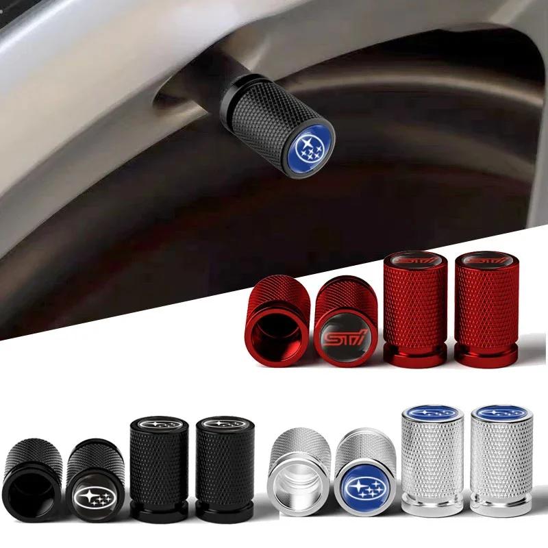 4PCS Car Tire Valve Caps Wheel Stem Protection Air Covers For Subaru STI XV WRC WRX BRZ FORESTER IMPREZA LEGACY OUTBACK TRIBECA vus9