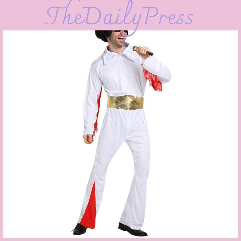 Ensemble de costumes Elvis Presley Marilyn Monroe Avec Perruque Ondulée Pour Fête d'Halloween