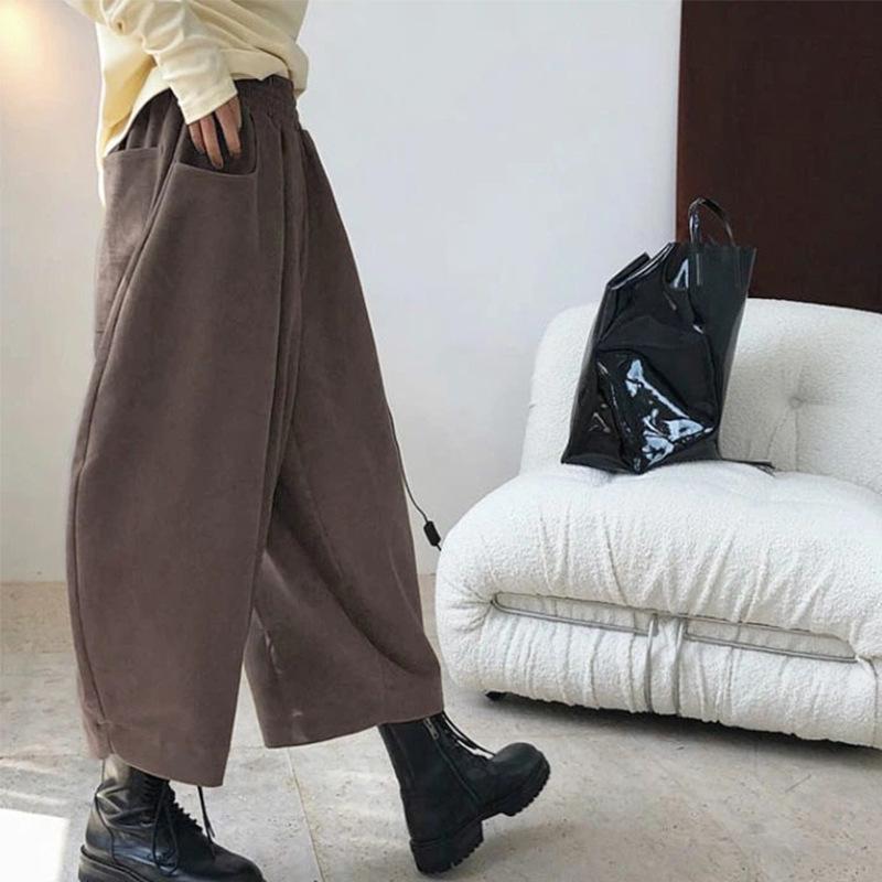 Autumn Casual Harem Pants Women Cotton High Waisted Trousers Retro Loose Bloomers Women's Oversize Pants Baggy Sweatpants