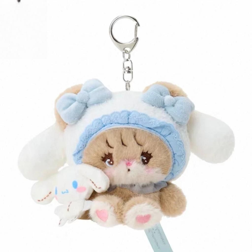 Kawaii Cartoon Mikko plush toy keychain lovely Cammy Mousse Anime Melody Kuromi Stuffed Plush Doll Toy bag charm gift