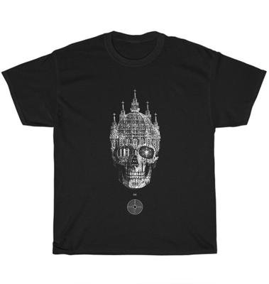 Skull and Crown Occult Sacred Geometry Skulls Fans Love Skeleton T-Shirt Unisex