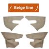 Für 2006-2010 Volkswagen Passat B6 Türarmlehnen-Panel-Abdeckung 4 Türen Auto Schwarzes Mikrofaserleder Armlehnenabdeckung Auto-Innenraum