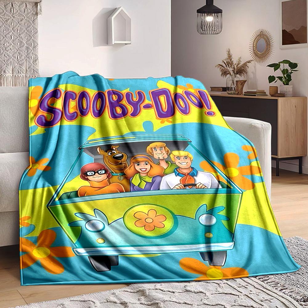 1 Stück Scooby-Doo Mystery Flanell-Kuscheldecke - HD-Druck Leicht Weich Warm Ganzjahresdecke für Sofa, Bett, Reise092