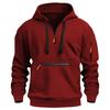 New Men's Sweatshirt Autumn and Winter Fleece Sweatshirt Loose Large Size Zipper Hoodie