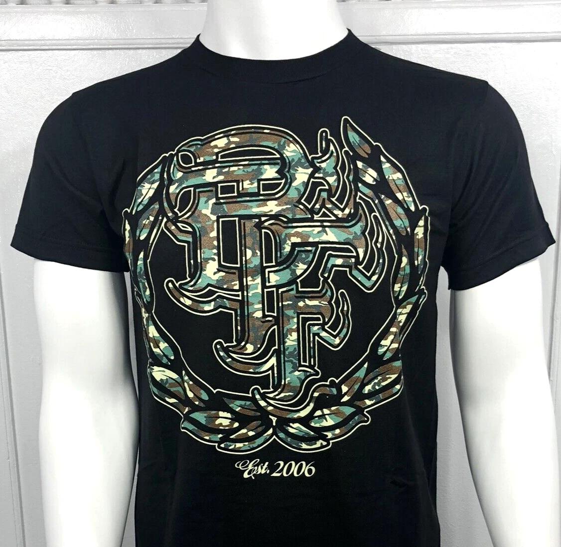 

Bless The Fall T Shirt Mens Size S Camouflage Wreath Band Logo Metalcore Music S