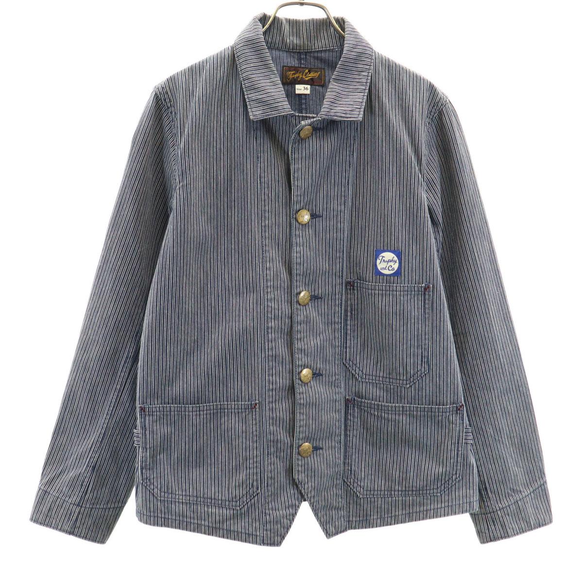 

Trophy Clothing сделано в Японии Комбинезон в полоску гикори 36 Индиго Мужской Б/У