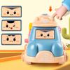 Non-Toxic Kid Pull Along Toy Walking Trolley Musical Light Up Car Toy Crawling To Walking Learning Toys Cartoon Polyhedral Trolley Car Toy
