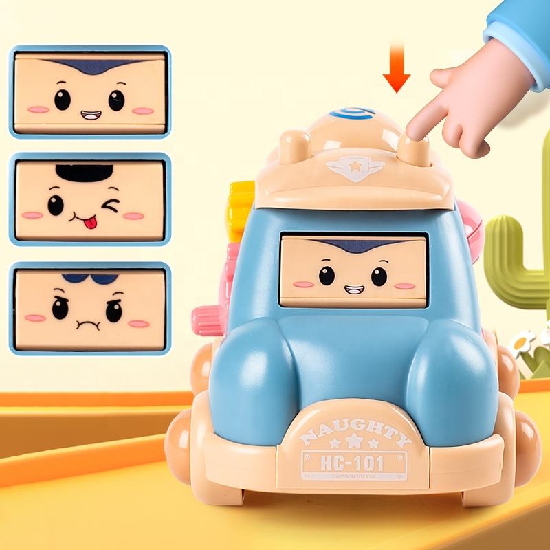 Non-Toxic Kid Pull Along Toy Walking Trolley Musical Light Up Car Toy Crawling To Walking Learning Toys Cartoon Polyhedral Trolley Car Toy