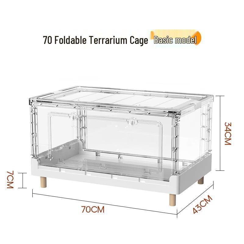 Foldable Acrylic Hamster Cage: High-Transparency Breeding Box and Villa for Roborovski & Golden Hamsters.