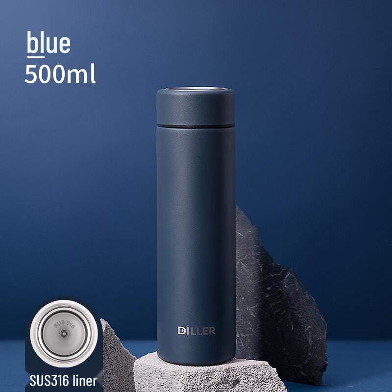 Diller 500ML Portable Tea Infuser Insulated Mug
