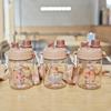 Cartoon Capybara Water Cup 550ml Plastic Cup New Straw Water Bottle  Gifts